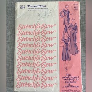 Vintage Stretch & Sew Peasant Dress Pattern